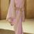 Carnation Pink Colored Sequins embroidered Faux georgette party wear saree