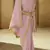 Carnation Pink Colored Sequins embroidered Faux georgette party wear saree