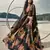 Black Floral digital printed organza semi stitched lehenga