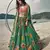 Glacial Green Floral Organza Designer Lehenga with Embroidered Choli