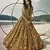 Olive Green Floral Organza Designer Lehenga with Embroidered Choli