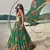 Glacial Green Floral Organza Designer Lehenga with Embroidered Choli