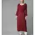 Hand Embroidered Maroon Georgette Lucknowi Chikan Women Kurta