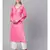Ada Hand Embroidered Pink Cotton Lucknow Chikankari Women Kurta - A100354