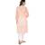 Ada Hand Embroidered Peach Cotton Lucknowi Chikan Women Kurti - A253609