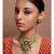 Green kundan Yellow Gold Brass   Necklace &  Pair of Earring
