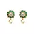 Green kundan Yellow Gold Brass   Necklace &  Pair of Earring