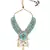 Green kundan Yellow Gold Brass   Necklace &  Pair of Earring