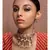 Grey kundan Yellow Gold Brass   Necklace &  Pair of Earring