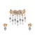 Grey kundan Yellow Gold Brass   Necklace &  Pair of Earring