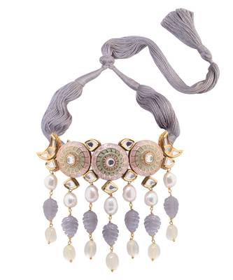 Elite Grey And Pink Necklace Set 4