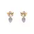 Grey kundan Yellow Gold Brass   Necklace &  Pair of Earring
