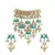 Green kundan Yellow Gold Brass   Necklace &  Pair of Earring