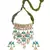 Green kundan Yellow Gold Brass   Necklace &  Pair of Earring