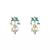 Green kundan Yellow Gold Brass   Necklace &  Pair of Earring