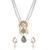 Stunning White And Green Necklace Set