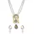 White kundan Yellow Gold Brass   Necklace &  Pair of Earring