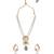 Stunning White And Green Necklace Set