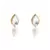 White kundan Yellow Gold Brass   Necklace &  Pair of Earring