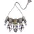 Grey kundan Yellow Gold Brass   Necklace &  Pair of Earring