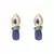 Grey kundan Yellow Gold Brass   Necklace &  Pair of Earring