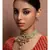 Green kundan Yellow Gold Brass   Necklace &  Pair of Earring