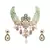 Green kundan Yellow Gold Brass   Necklace &  Pair of Earring