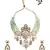 Green kundan Yellow Gold Brass   Necklace &  Pair of Earring