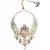 Green kundan Yellow Gold Brass   Necklace &  Pair of Earring