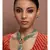 Green kundan Yellow Gold Brass   Necklace &  Pair of Earring