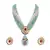Green kundan Yellow Gold Brass   Necklace &  Pair of Earring