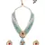 Green kundan Yellow Gold Brass   Necklace &  Pair of Earring