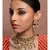 White kundan Yellow Gold Brass   Necklace &  Pair of Earring