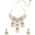 Cream kundan Yellow Gold Brass   Necklace &  Pair of Earring