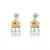 Cream kundan Yellow Gold Brass   Necklace &  Pair of Earring