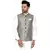 Grey Banarasi Nehru Jacket for Men
