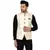 Beige brasso banarasi nehru-jacket