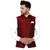 Maroon plain banarasi nehru-jacket