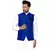 Blue plain banarasi nehru-jacket