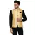 Gold plain banarasi nehru-jacket