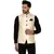 Beige plain banarasi nehru-jacket