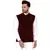 Velvet Plain Maroon Nehru Jacket for Men's 