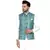 Green printed cotton nehru-jacket