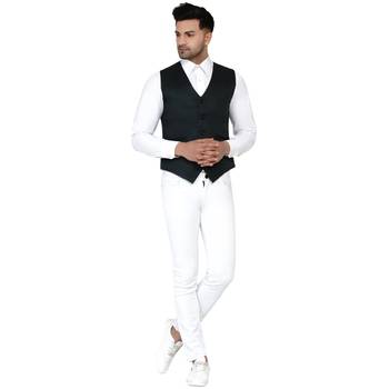 Green plain cotton nehru-jacket 5