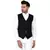 Black plain cotton nehru-jacket