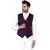 Purple plain cotton nehru-jacket