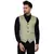 Green plain cotton nehru-jacket
