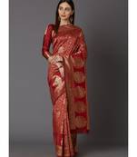 Red Soft Silk Woven DesignerTraditional Saree