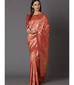 Peach Soft Silk Woven DesignerTraditional Saree