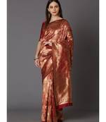 Red Soft Silk Woven DesignerTraditional Saree